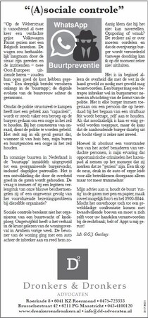 Column - "(A)sociale controle"