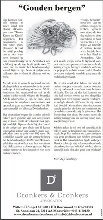 Column - "Gouden bergen"