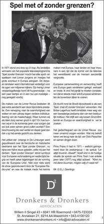 Column - "Spel met of zonder grenzen?"