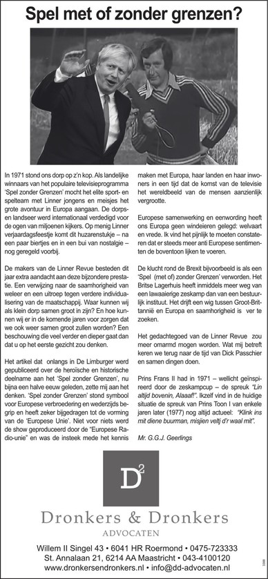 Column - Spel met of zonder grenzen?